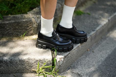 green prada loafers|Prada lace up shoes.